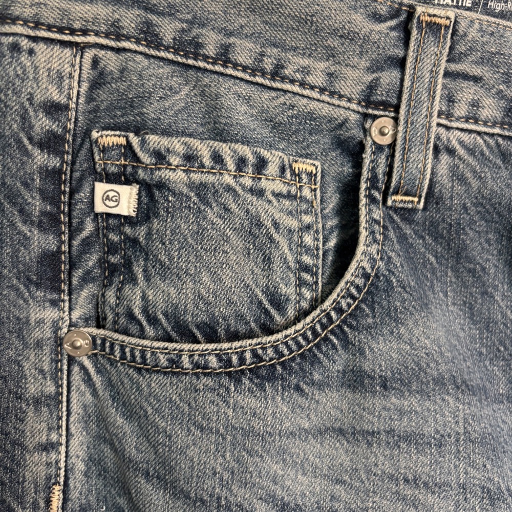 AG Adriano Goldschmied Hattie High Rise Barrel Wide Leg Blue Medium Wash Jean 29 - Picture 6 of 16